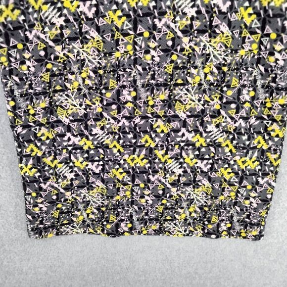Lularoe NEW! Cassie Skirt Womens Size XL Black Gray Yellow Geometric Pull On - Picture 3 of 13